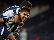 Aldahir Valenzuela celebrates his goal of Monterrey during the match Final between Monterrey U19 and Real Betis U19 as part of Super Copa Monterrey U19 on the road to the 2026 FIFA World Cup, at BBVA Bancomer Stadium on August 02, 2024 in Monterrey, Nuevo Leon, Mexico.