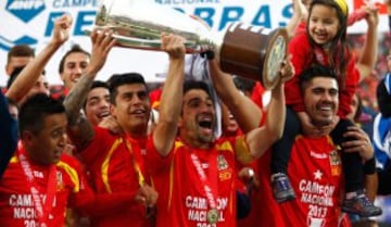 5. Unión Española fue campeón el 2013 con solo 32 tantos.