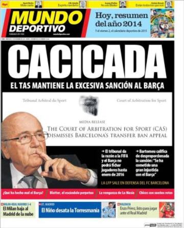 Portadas de la prensa deportiva