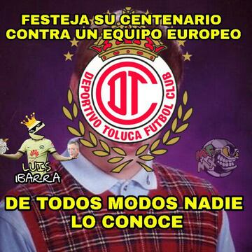 Toluca y Atlético de Madrid empatan y los memes se aburren