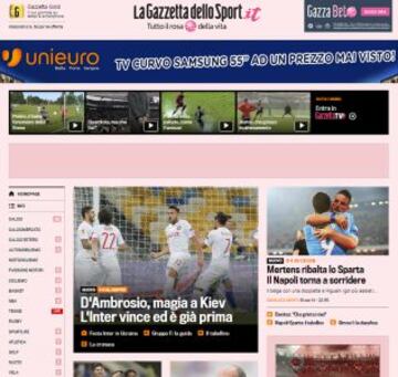 Portadas de la prensa extranjera