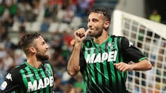 El Sassuolo celebra uno de los goles ante el Empoli.