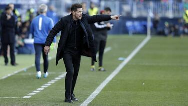 Simeone, en el partido ante el Málaga.