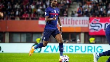 Aurelien TCHOUAMENI of France during the UEFA Nations League, group 1 match between Austria and France at Ernst Happel Stadion on June 10, 2022 in Vienna, Austria. (Photo by Hugo Pfeiffer/Icon Sport via Getty Images)