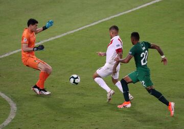 1-1. Paolo Gerrero marc¨® el gol del empate.