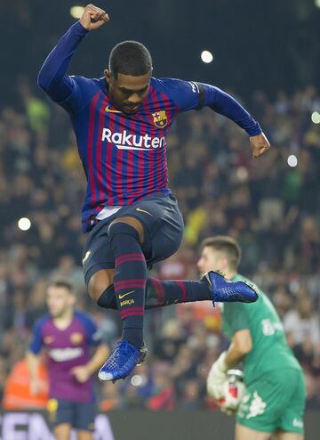 3-0. Malcom celebró el tercer gol.