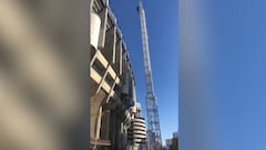 ¡La gigantesca grúa presente en la remodelación del Bernabéu!