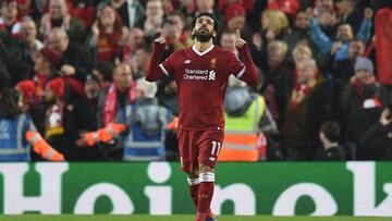 Salah, máximo goleador africano en una temporada de Champions.