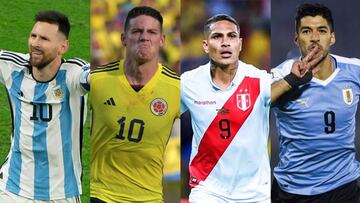 La posible última Copa América de Messi, Suárez, James, Guerrero, Rondón...