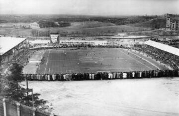 Atlético's old Metropolitano stadium over the years