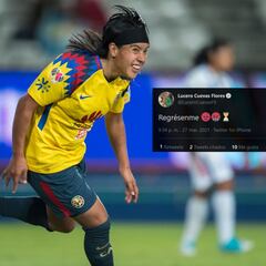 Tras la derrota del América frente a Chivas, Lucero Cuevas pide por redes regresar a las Águilas