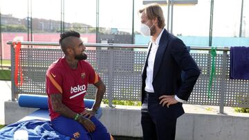 02/09/2020 DESPEDIDA DE IVAN RAKITIC DEL BARCELONA CON ARTURO VIDAL