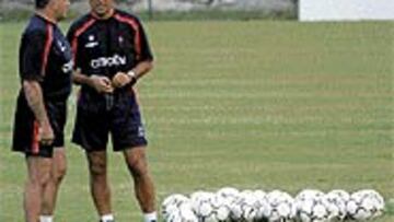 <B>LOTINA Y CARNERO</B>. Se entienden a la perfección. Ambos ya coincidieron en el Logroñés y regresan después de la concentración de Brusson muy satisfechos por el trabajo que allí han realizado.