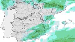 Precipitación máxima del EPS en Península y Baleares