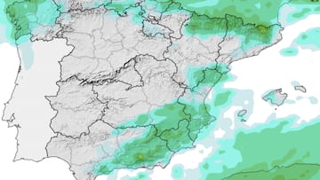 Precipitaci¨®n m¨¢xima del EPS en Pen¨ªnsula y Baleares