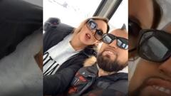 Vidal mostró su descanso en Valle Nevado con su bella novia