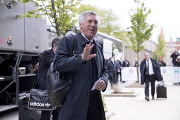 Carlo Ancelotti a su llegada. 