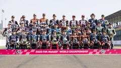 Group picture of Moto2 riders during Moto2 Grand Prix of Qatar 2020 at the Losail International Circuit from March 6 to 8, 2020 at, 2019 in Qatar - Photo Studio Milagro / DPPI
 
 
 05/03/2020 ONLY FOR USE IN SPAIN