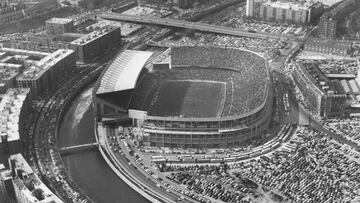 Panorámica. El estadio Vicente Calderón en sus primeros años de vida.