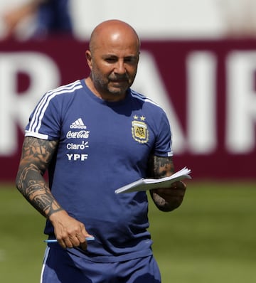 Bronnitsy  23 junio 2018, Rusia
Copa Mundial Rusia 2018
Entrenamiento de Argentina antes de jugar contra Nigeria.
Jorge Sampaoli coach of Argentina
Foto Ortiz Gustavo