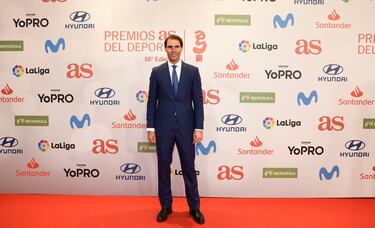 Rafa Nadal, posando en la alfombra roja de los Premios AS 2022.