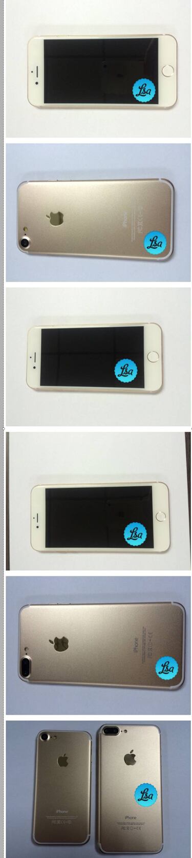 Imágenes del iPhone 7 y 7 Plus dorados desde todos los ángulos