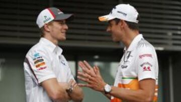 Nico Hulkenberg, con Adrian Sutil.