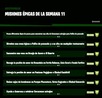 Misiones &eacute;picas de la Semana 11 de la Temporada 5