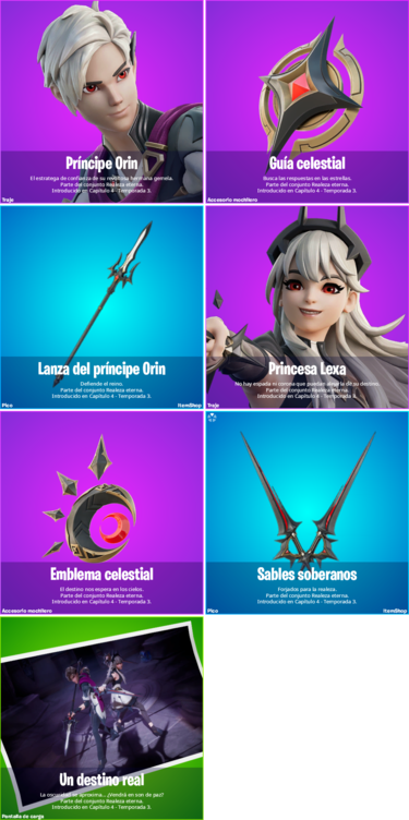Príncipe Orin y Princesa Lexa son las nuevas skins del Club de Fortnite de agosto 2023
