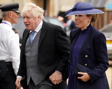 El exprimer ministro británico Boris Johnson y su mujer, Carrie Johnson.