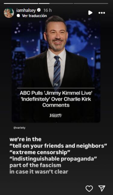 Hollywood enfurece ante cancelación del show de Jimmy Kimmel: “Esto no está bien”