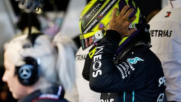 Mercedes' Lewis Hamilton during qualifying ahead of the Azerbaijan Grand Prix.