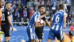 07/10/18 PARTIDO SEGUNDA DIVISION 
 DEPORTIVO DE LA CORU&Ntilde;A - MALAGA   
 gol del depor, carlos fernandez ALEGRIA 