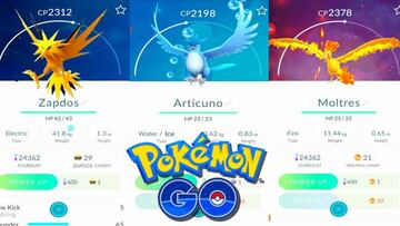 Articuno ya está en el bote, Moltres ya está disponible y la semana que viene llegará Zapdos