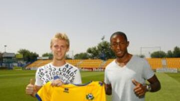 09/08/12 PRETEMPORADA ALCORCON PRESENTACION EN EL CESPED DANI NIETO SAMUEL CAMILLE