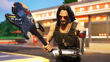 fortnite cyberpunk 2077 johnny silverhand keanu reeves