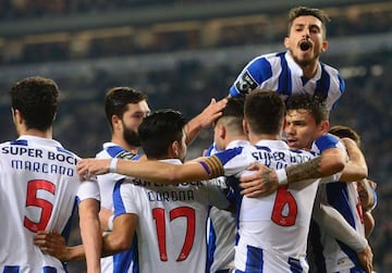 El Oporto delebra el primer tanto del encuentro obra de André Silva.