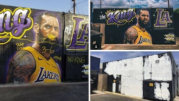 Adiós al mural de LeBron: su artista se rinde ante las pintadas