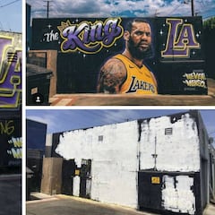 Adiós al mural de LeBron: su artista se rinde ante las pintadas