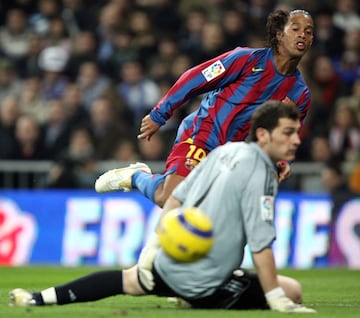 El 19 de noviembre de 2005 el jugador brasileño del Barcelona marcó en el Bernabéu un bonito gol, y la afición madridista no dudó en aplaudir al delantero. El partido de Liga acabó 0-3 para los catalanes.