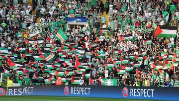 Celtic fans raise funds for Palestine on back of UEFA fine