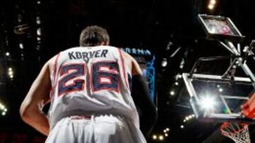 Kyle Korver, en el Philips Arena de Atlanta esta temporada.