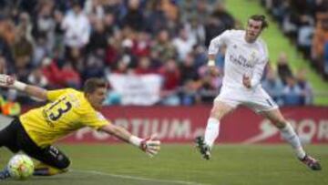 Bale marca el tercer gol del Real Madrid contra el Getafe.