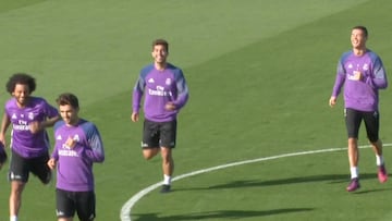 Marcelo and Cristiano rib Lucas Silva for his strange running style!