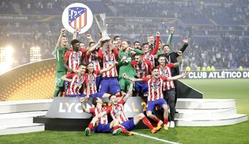 El 16 de mayo de 2018 en el Parc Olympique Lyonnais de Lyon el conjunto rojibalnco se alz¨® con la Europa League 2017/18 tras vencer en al final al Olympique de Marsella por 0-3 gracias a los goles de Griezmann (x2) y Gabi.