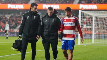 Rodelas se marchó lesionado después de marcarle el 3-1 al Cartagena.