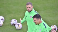 Iñigo Martínez, en un entrenamiento.