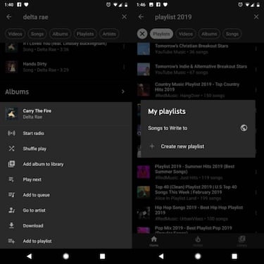 Así puedes juntar playlist en YouTube Music