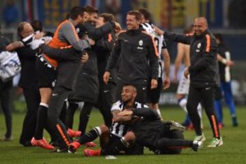 La Juve celebra el 'Scudetto'.