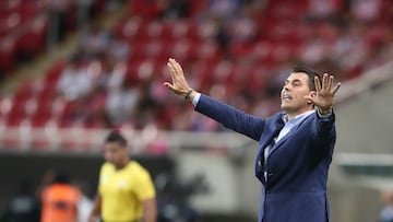 Ismael Rescalvo head coach of Mazatlan during the game Guadalajara vs Mazatlan FC, corresponding to Round 11 of the Torneo Apertura 2023 of the Liga BBVA MX, at Akron Stadium, on September 26, 2023.
<br><br>
Ismael Rescalvo Director Tecnico de Mazatlan durante el partido Guadalajara vs Mazatlan FC, correspondiente a la Jornada 11 del Torneo Apertura 2023 de la Liga BBVA MX, en el Estadio Akron, el 26 de Septiembre de 2023.
